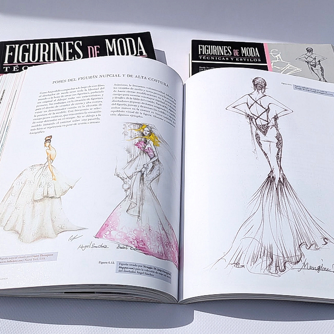 Ejemplos ilustraciones de moda novia y alta costura